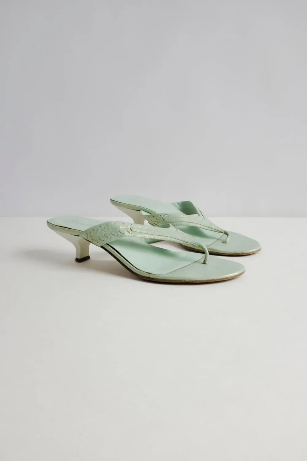 0015_VINTAGE MINT SHINY FLIP FLOP 39