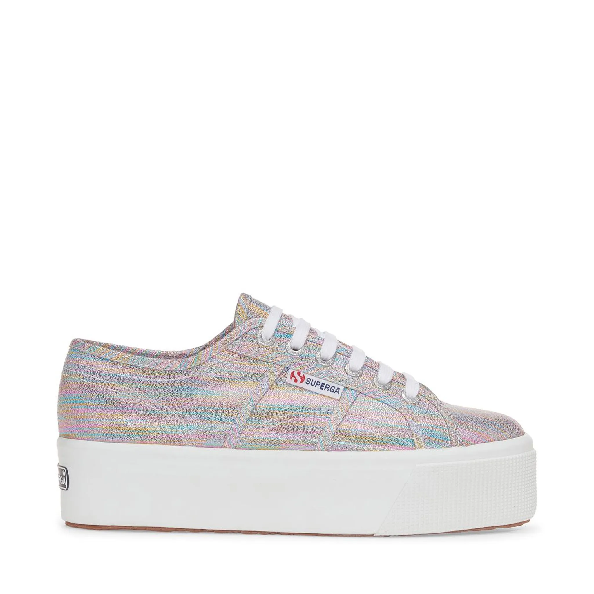 2790 Multicolor Shot Lame Sneakers - White Multicolors