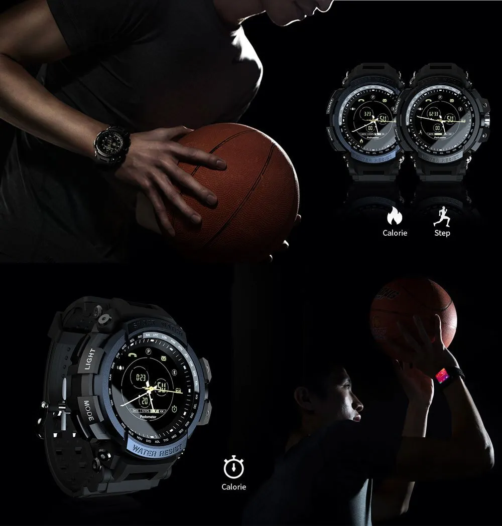 50 Meter Waterproof Sport Smartwatch with Bluetooth Call Remind for IOS