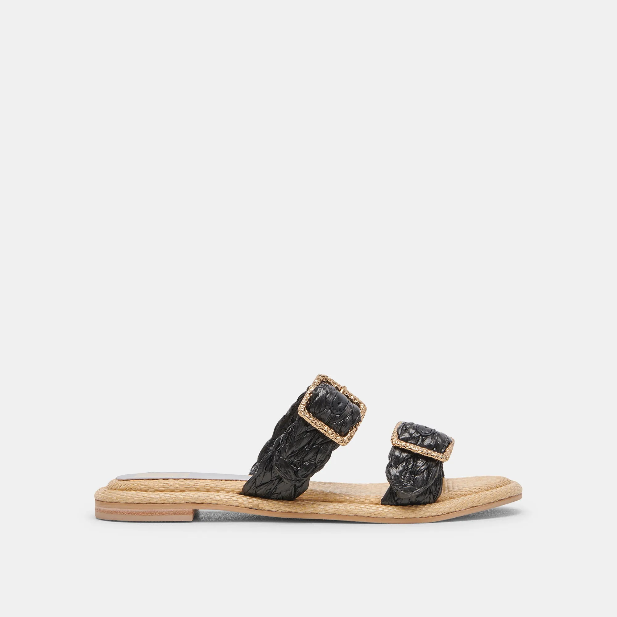 ALAINA SANDALS ONYX RAFFIA