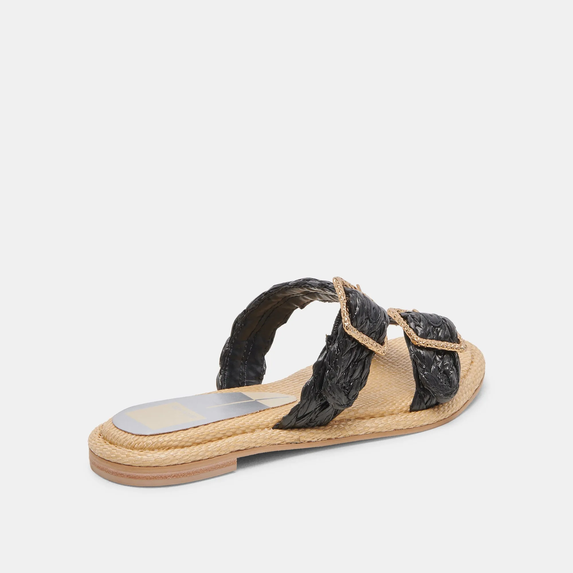 ALAINA SANDALS ONYX RAFFIA