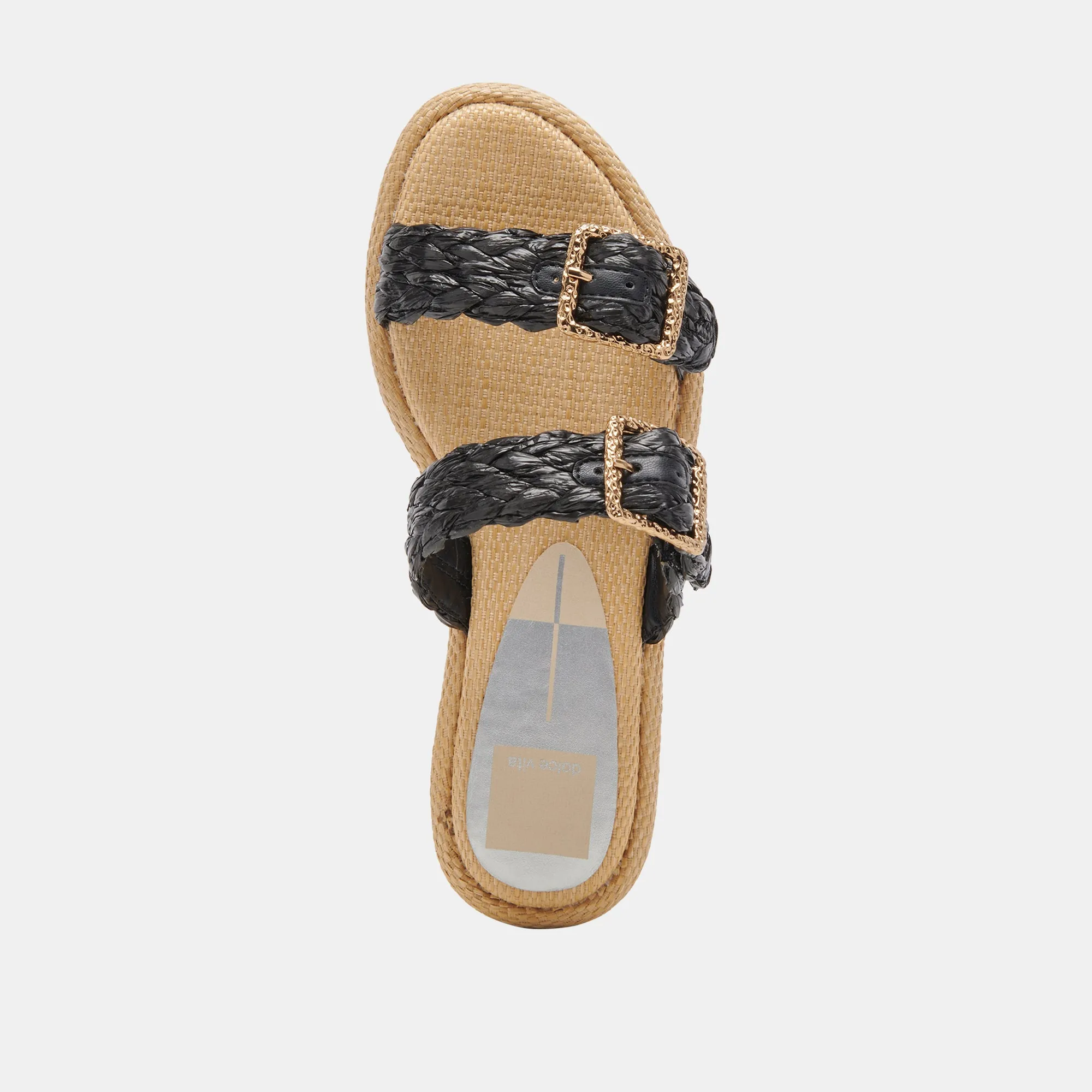 ALAINA SANDALS ONYX RAFFIA