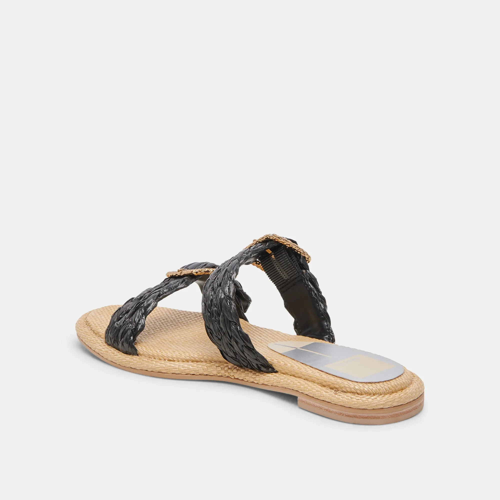 ALAINA SANDALS ONYX RAFFIA