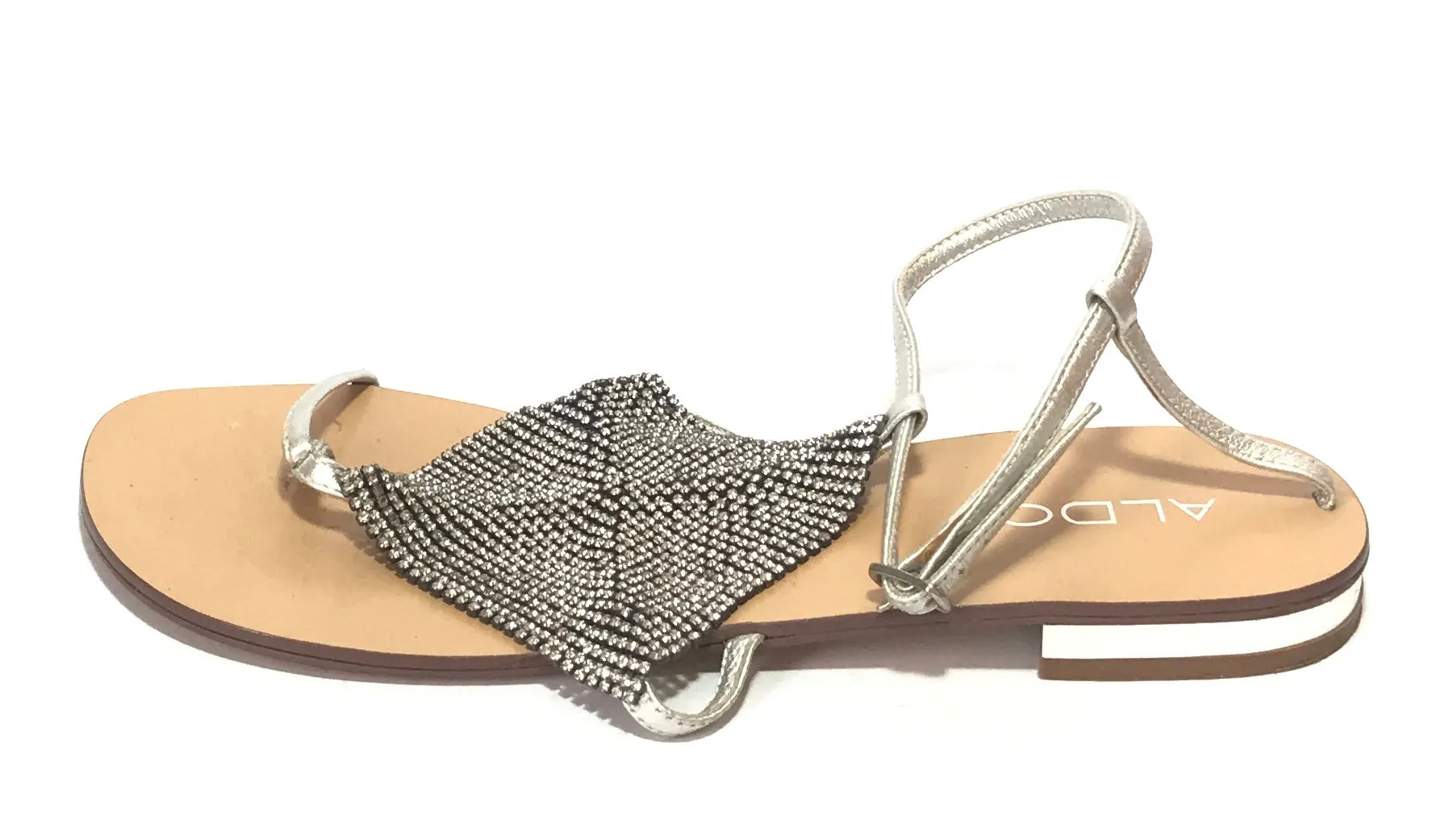 Aldo Silver Diamonte Sandals | Pre Loved |