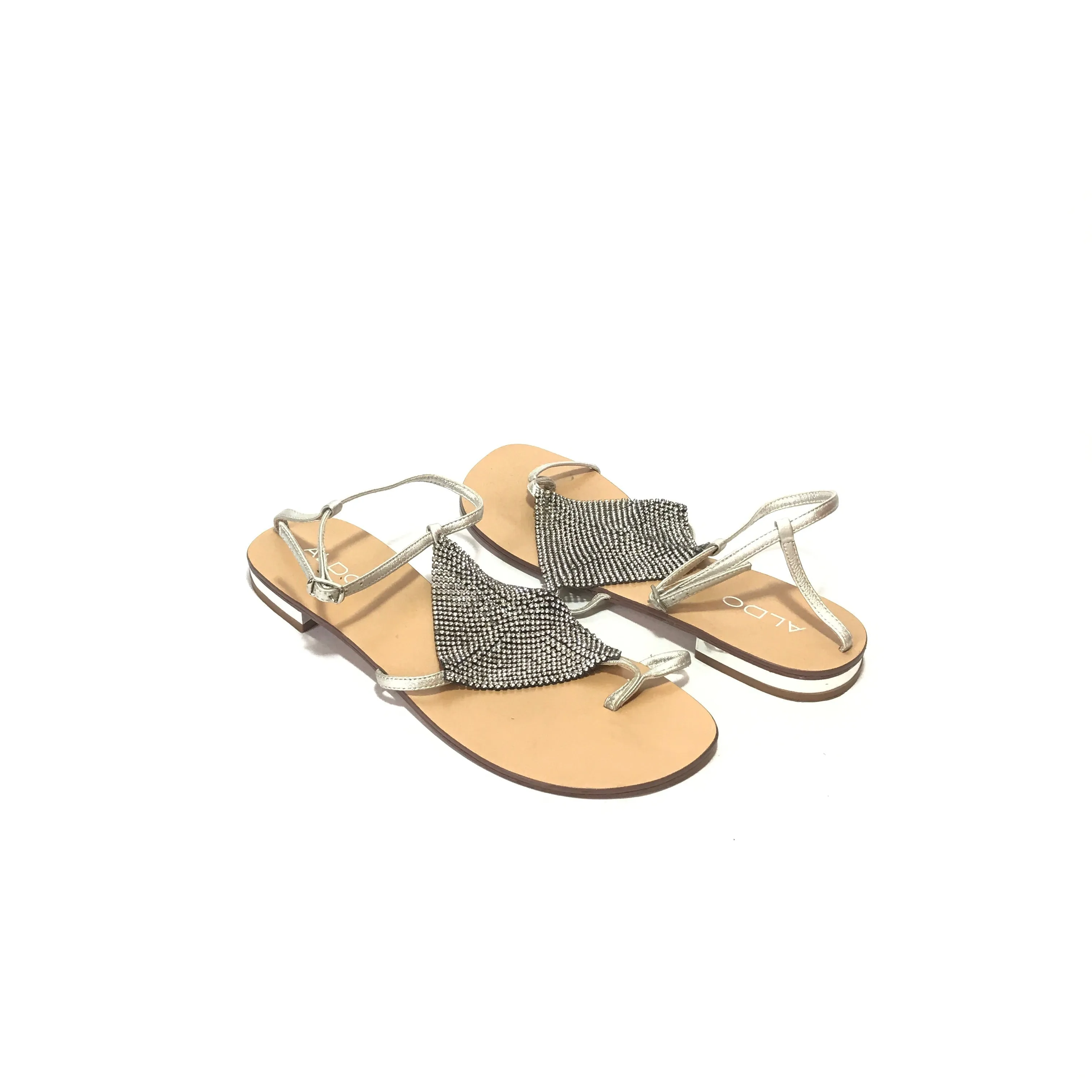 Aldo Silver Diamonte Sandals | Pre Loved |