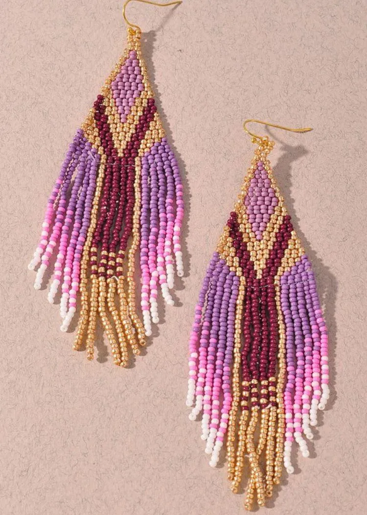 Andorra Dangle Earring - Purple