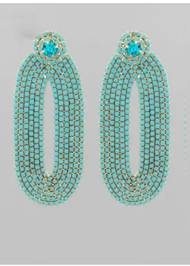 Anisa Beaded Drops-Turq