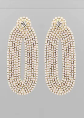 Anisa Beaded Drops-White