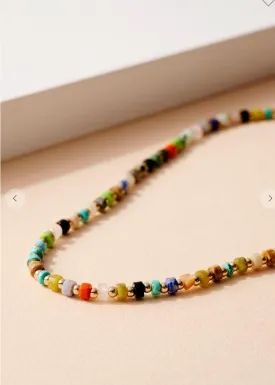 Arta Loop-Short Beaded Necklace-Multi