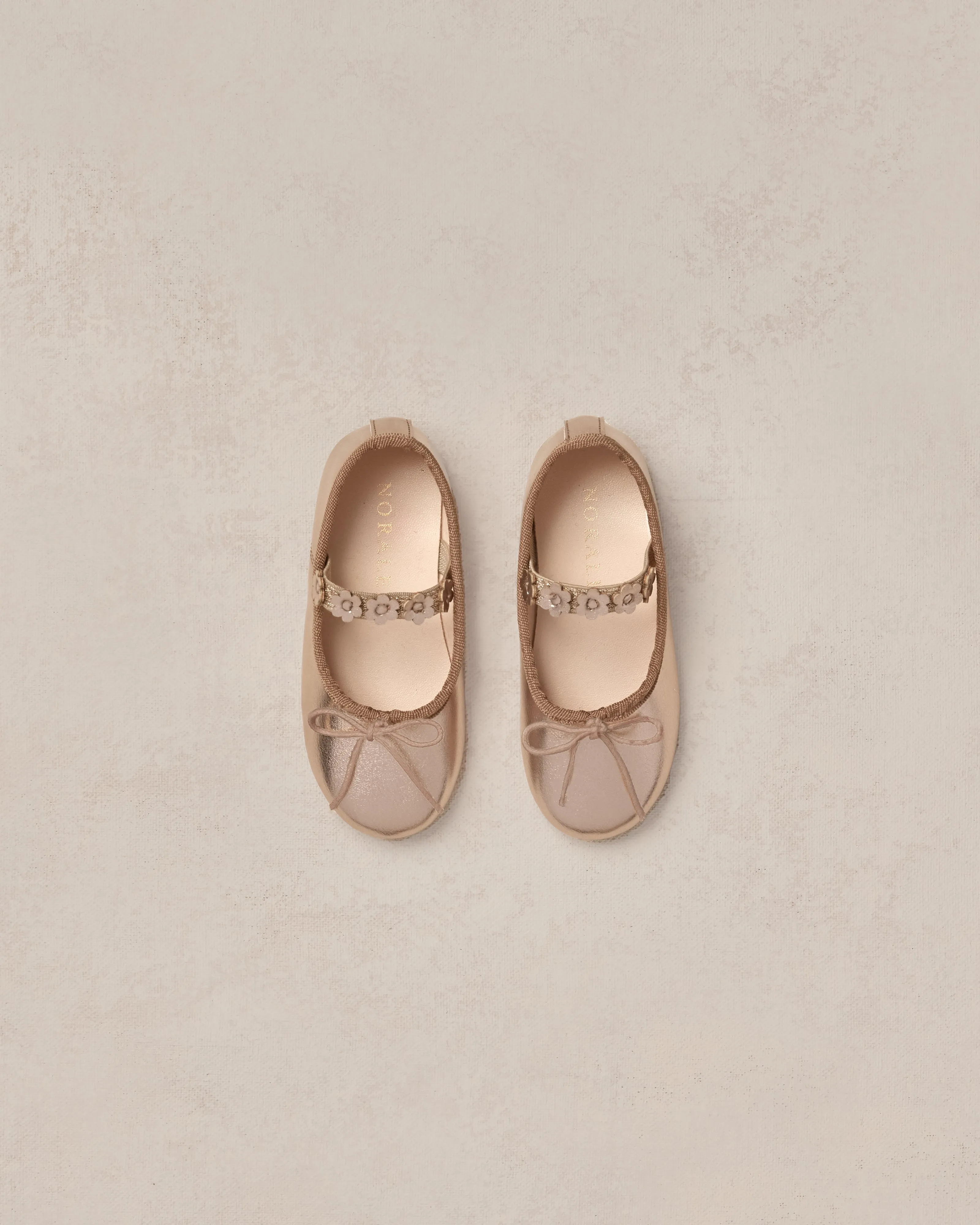 Ballet Flats Champagne Metallic