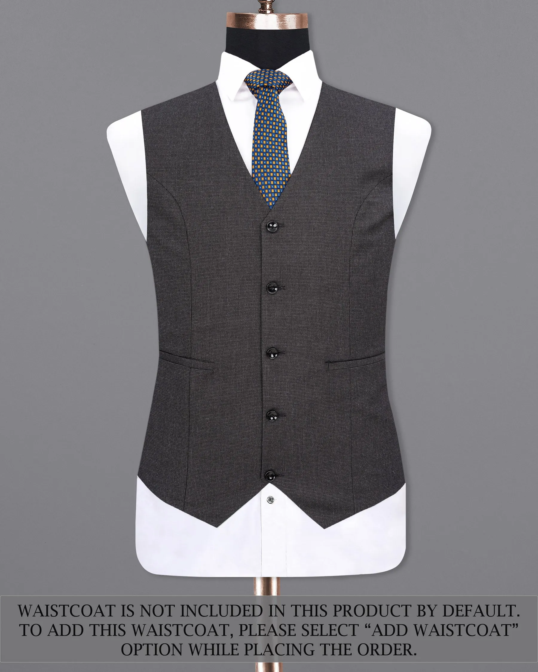 Baltic Sea Grey Textured Suit