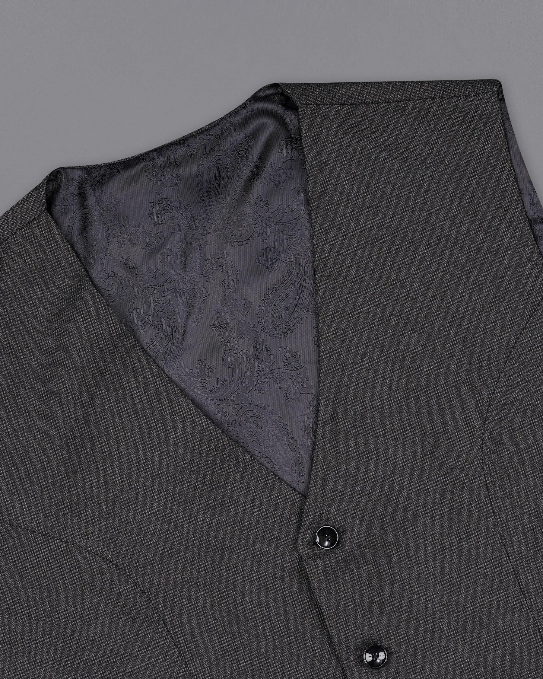 Baltic Sea Grey Textured Suit