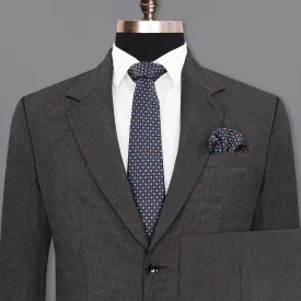 Baltic Sea Grey Textured Suit