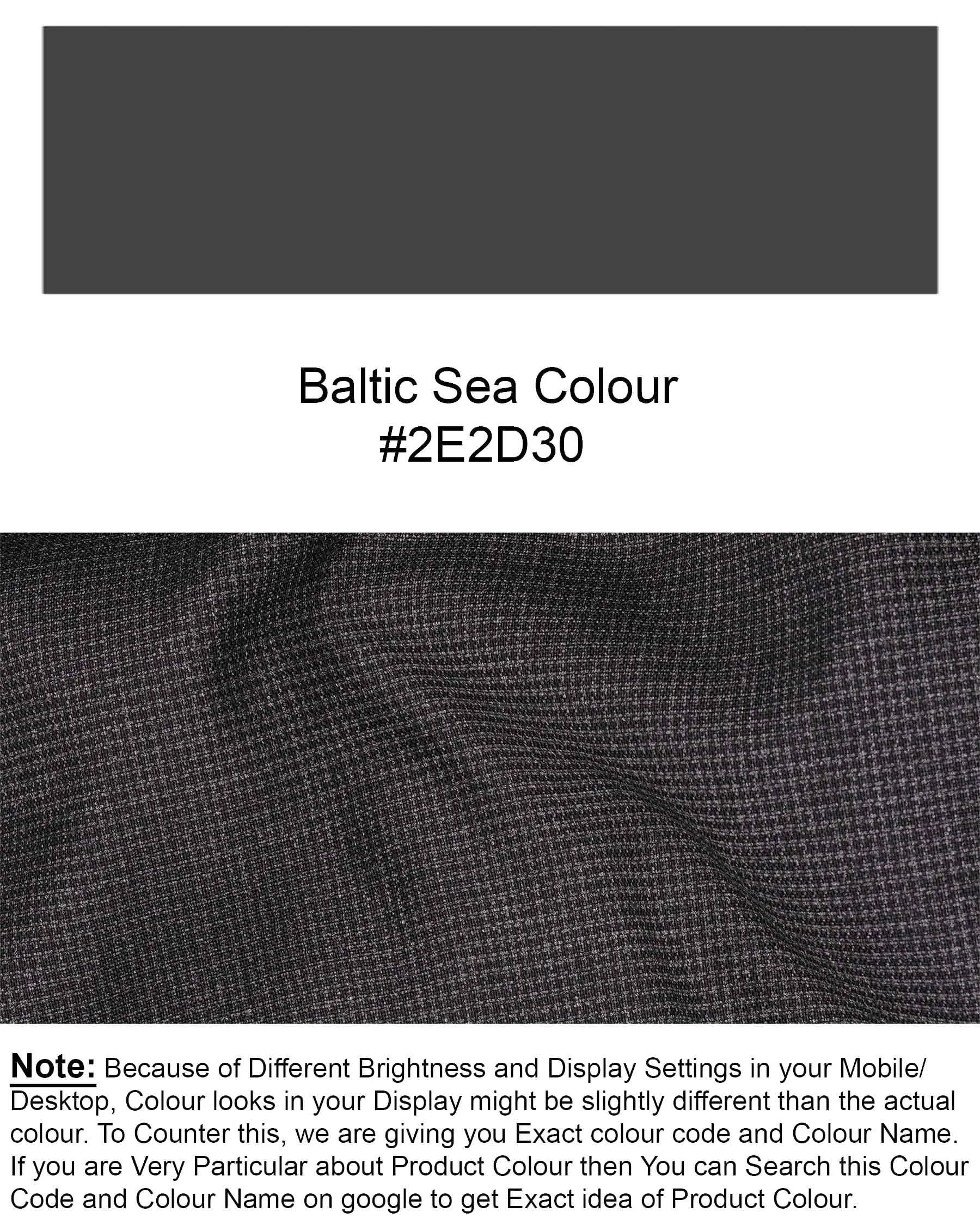 Baltic Sea Grey Textured Suit