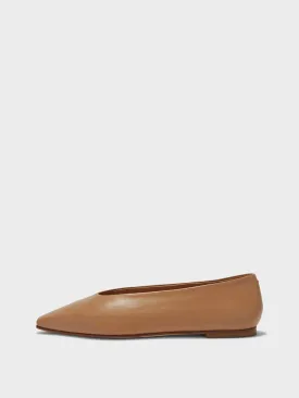 Betty Leather Square-Toe Ballet Flats