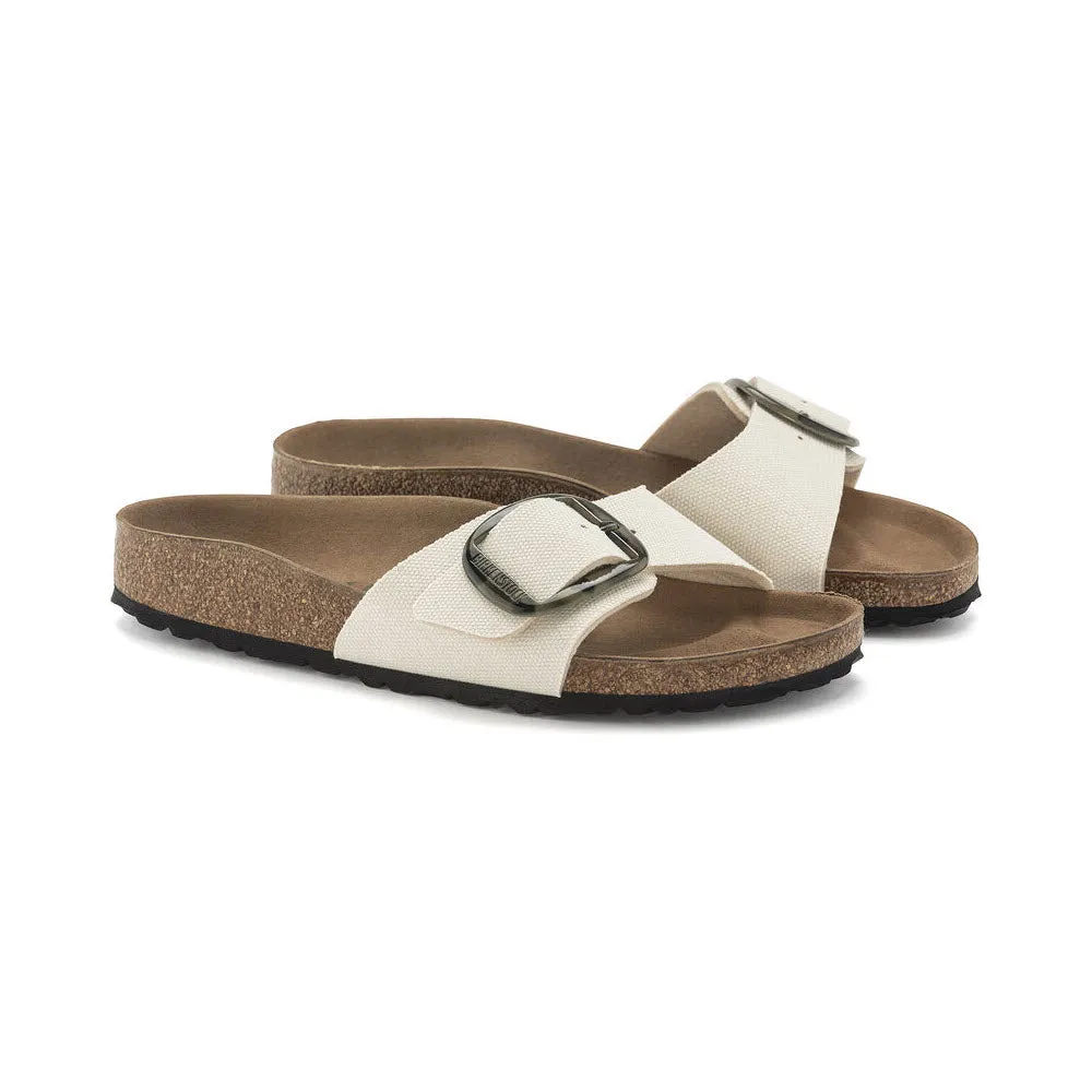 BIRKENSTOCK MADRID BIG BUCKLE VEGAN EGGSHELL CANVAS - WOMENS