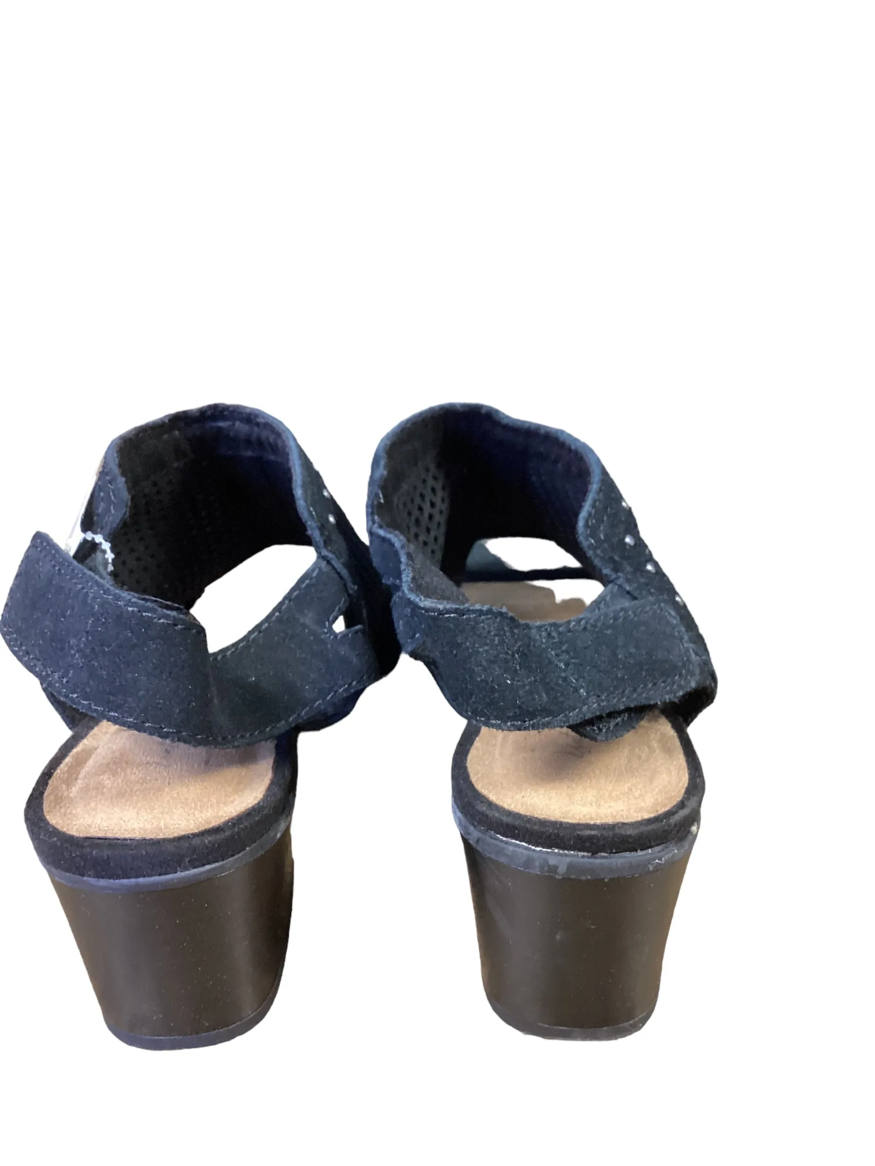 Black Sandals Heels Block Clothes Mentor, Size 6.5