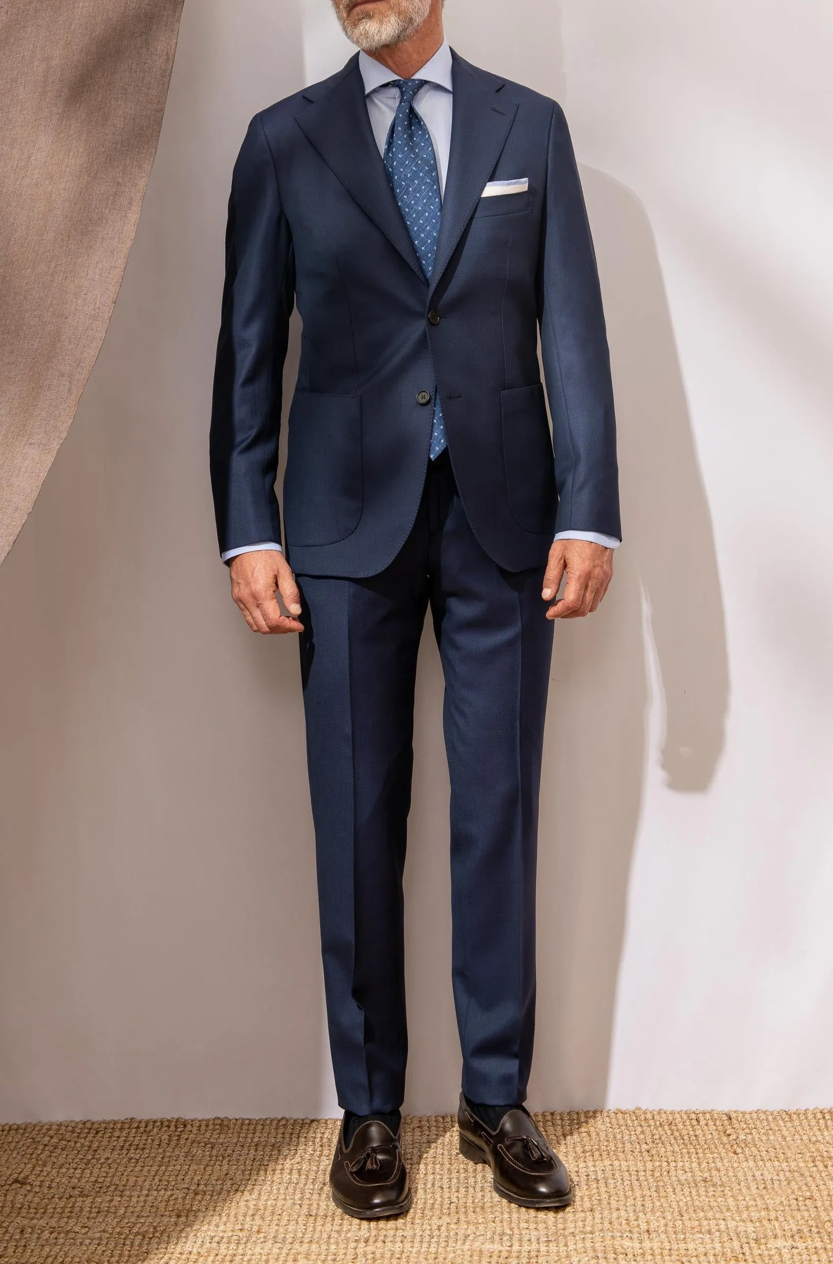 Blue birdseye suit - Made in Italy