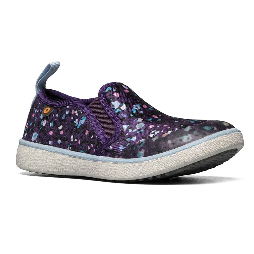 BOGS KICKER SLIP ON LITTLE TEXTURE PURPLE MULTI - KIDS