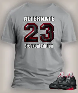 Breakout Edition T Shirt To Match Retro Air Jordan 5 Alternate Shoe