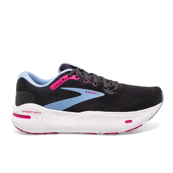 Brooks Women's Ghost Max Wide Ebony/Open Air/Lilac Rose