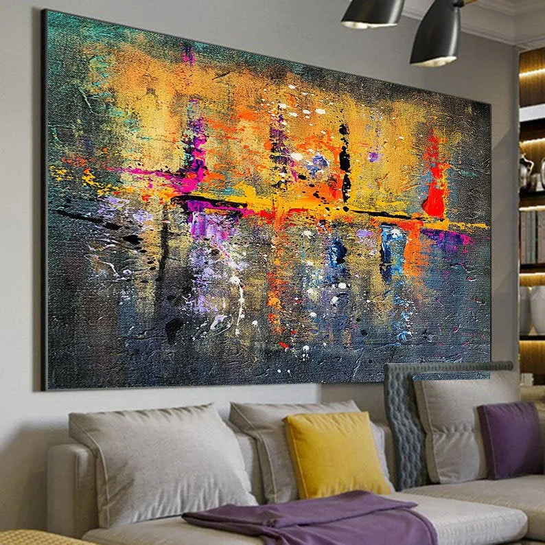 Buy Large Paintings Online Palette Knife Canvas Abstract Painting Bp014