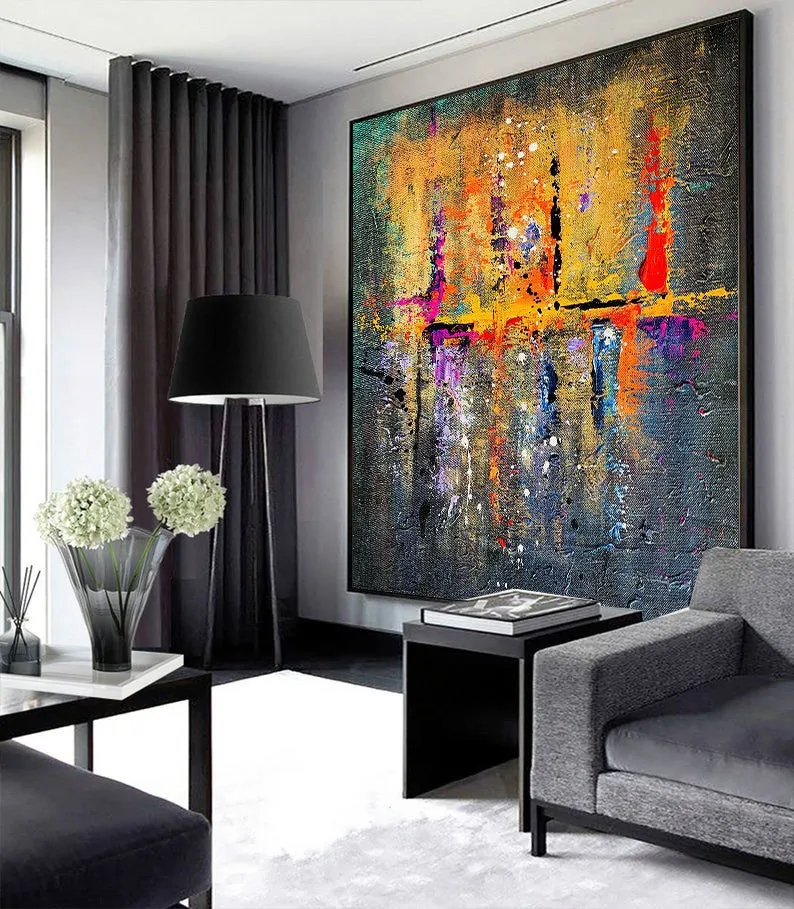 Buy Large Paintings Online Palette Knife Canvas Abstract Painting Bp014