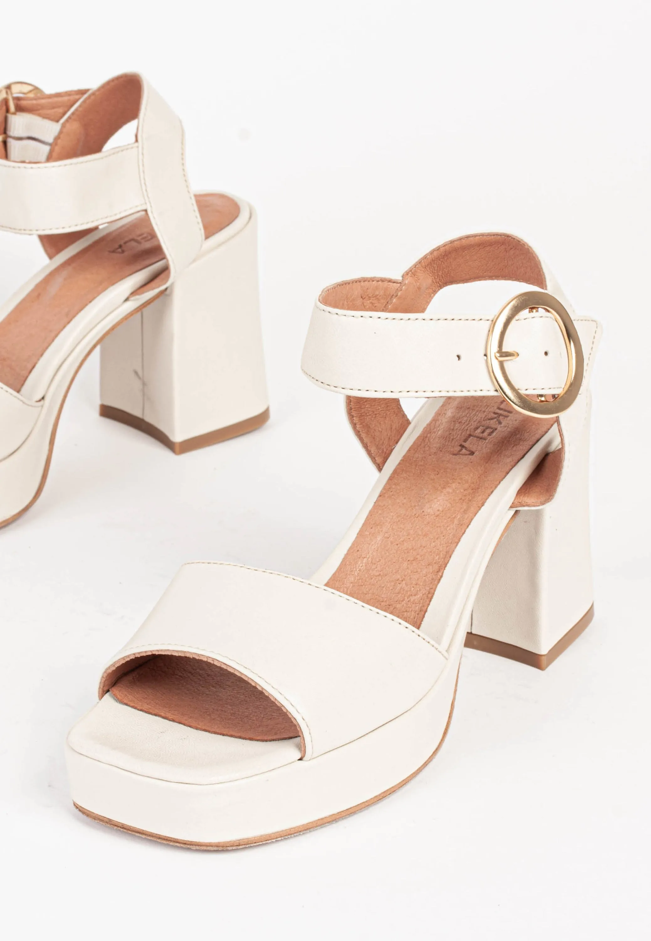 Cille Latte Platform Sandals