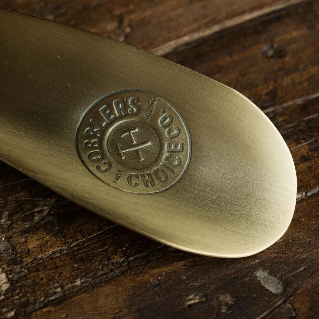 Cobbler's Choice Metal Shoe Horn | Brushed Brass