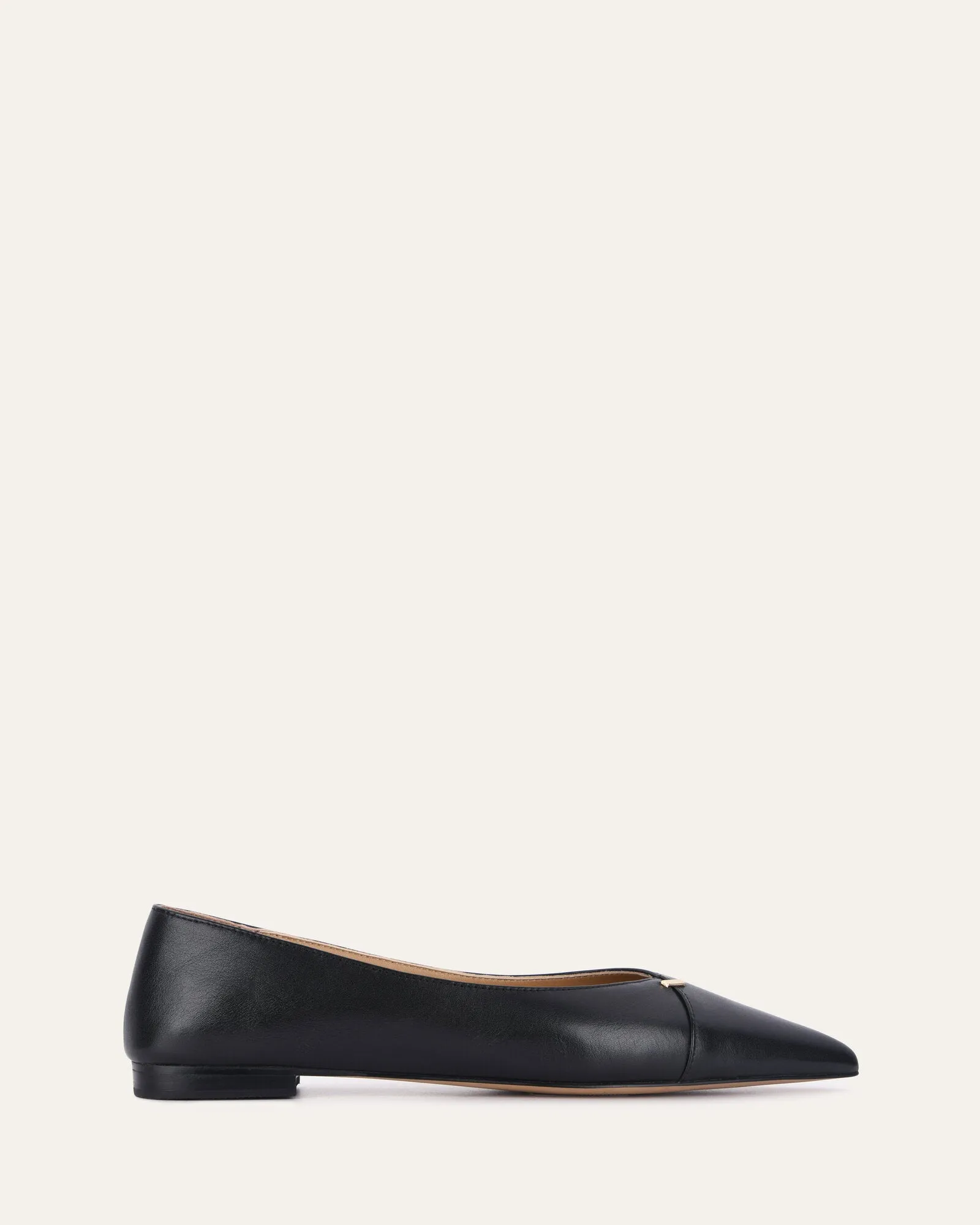 DALTON DRESS FLATS BLACK LEATHER