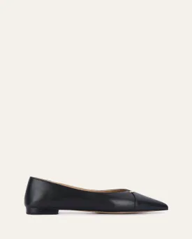 DALTON DRESS FLATS BLACK LEATHER