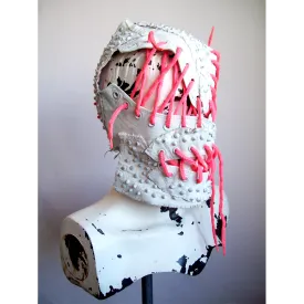 DECONSTRUCTED SHOES WITH PINK LACES MASK