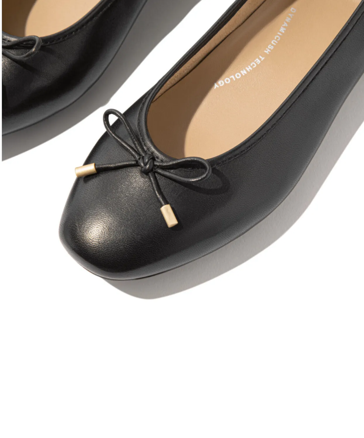 Fitflop Delicato Bow Soft Leather Ballet Flats Black