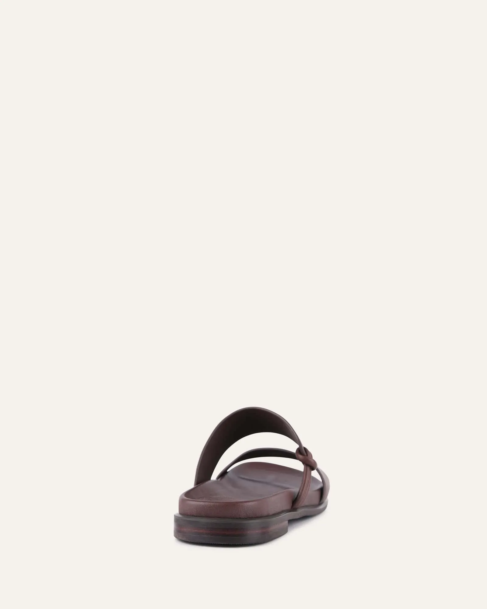 HAYES FLAT SANDALS BROWN LEATHER