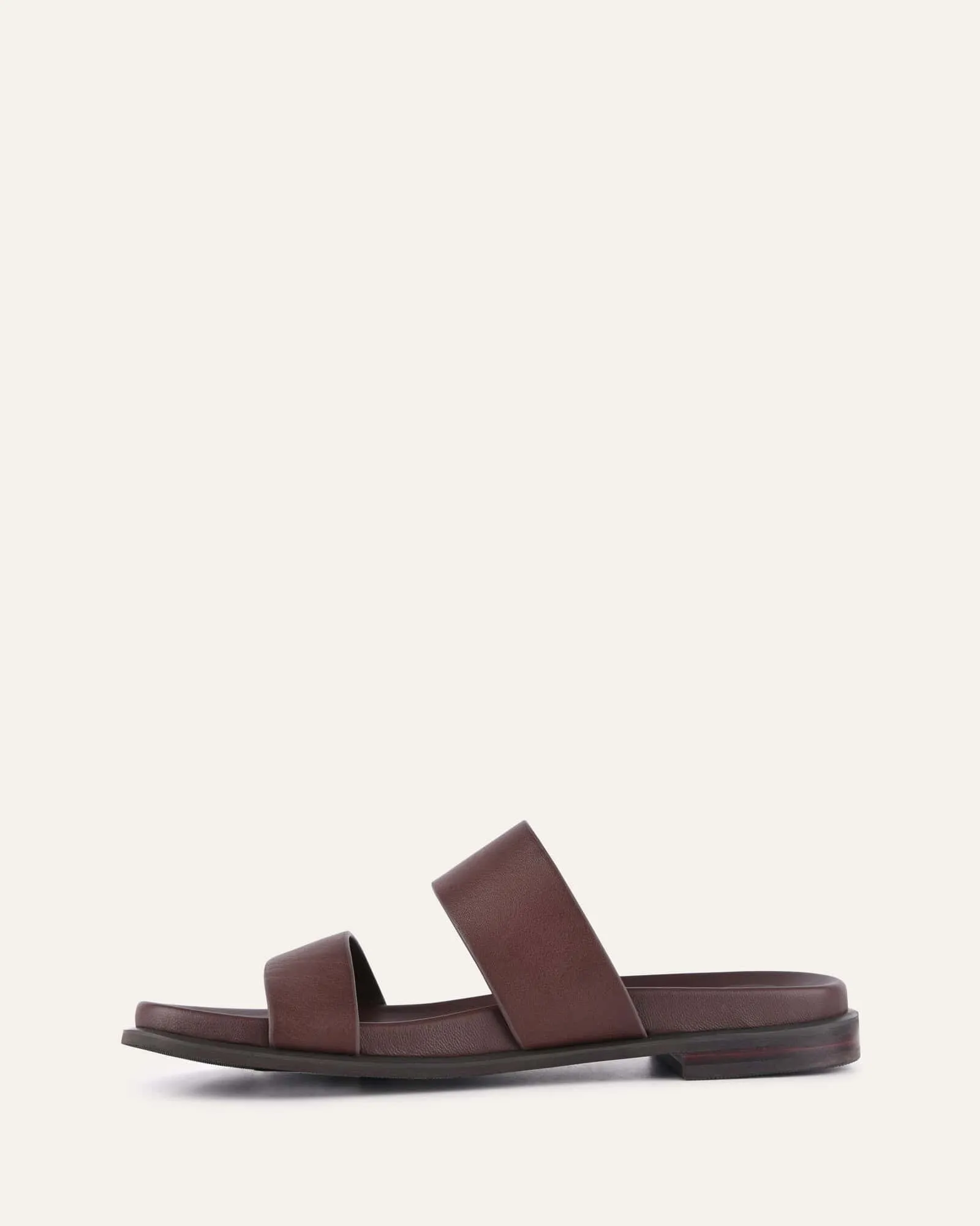 HAYES FLAT SANDALS BROWN LEATHER