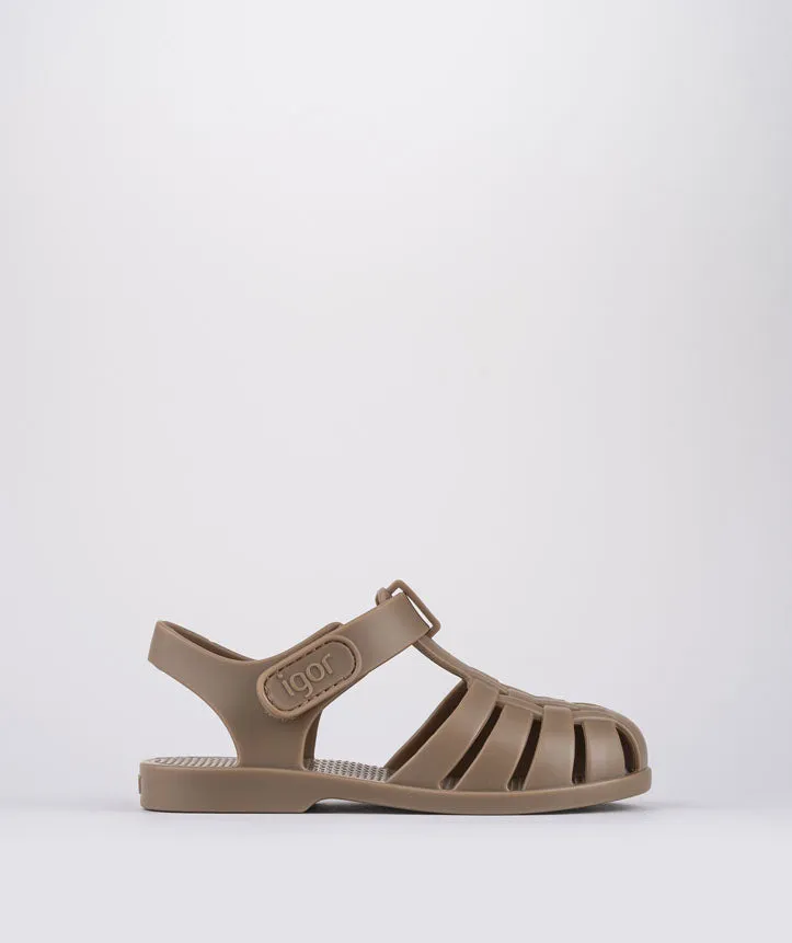 IGOR Classic Velcro Strap Taupe Sandal S10288 Size 25