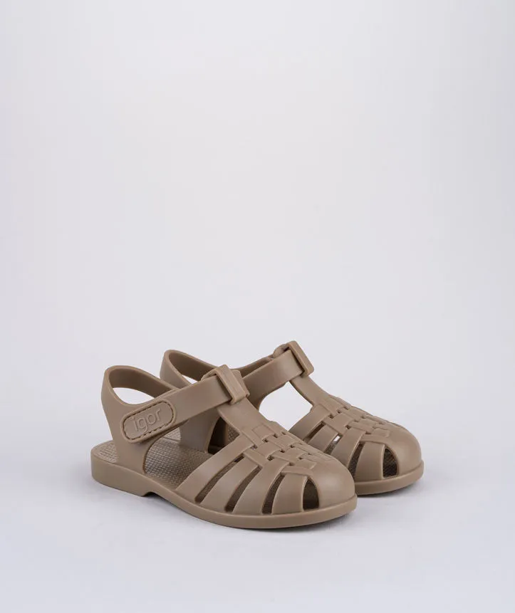 IGOR Classic Velcro Strap Taupe Sandal S10288 Size 25