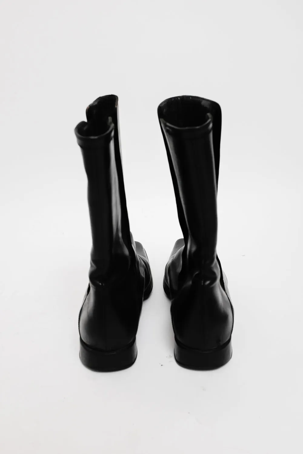 JIL SANDER BLACK LEATHER BOOTS 37