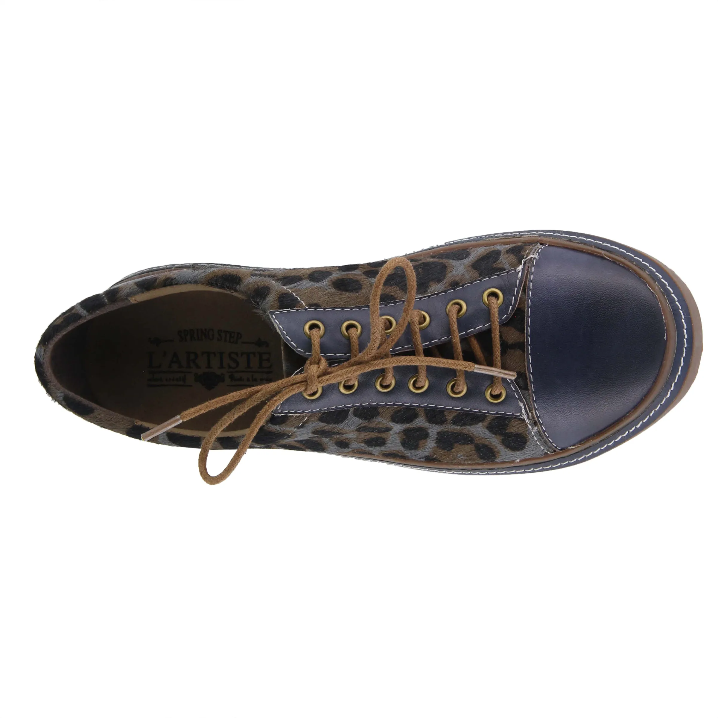 L'ARTISTE LIBBI-LEOPARD LACE-UP SHOE