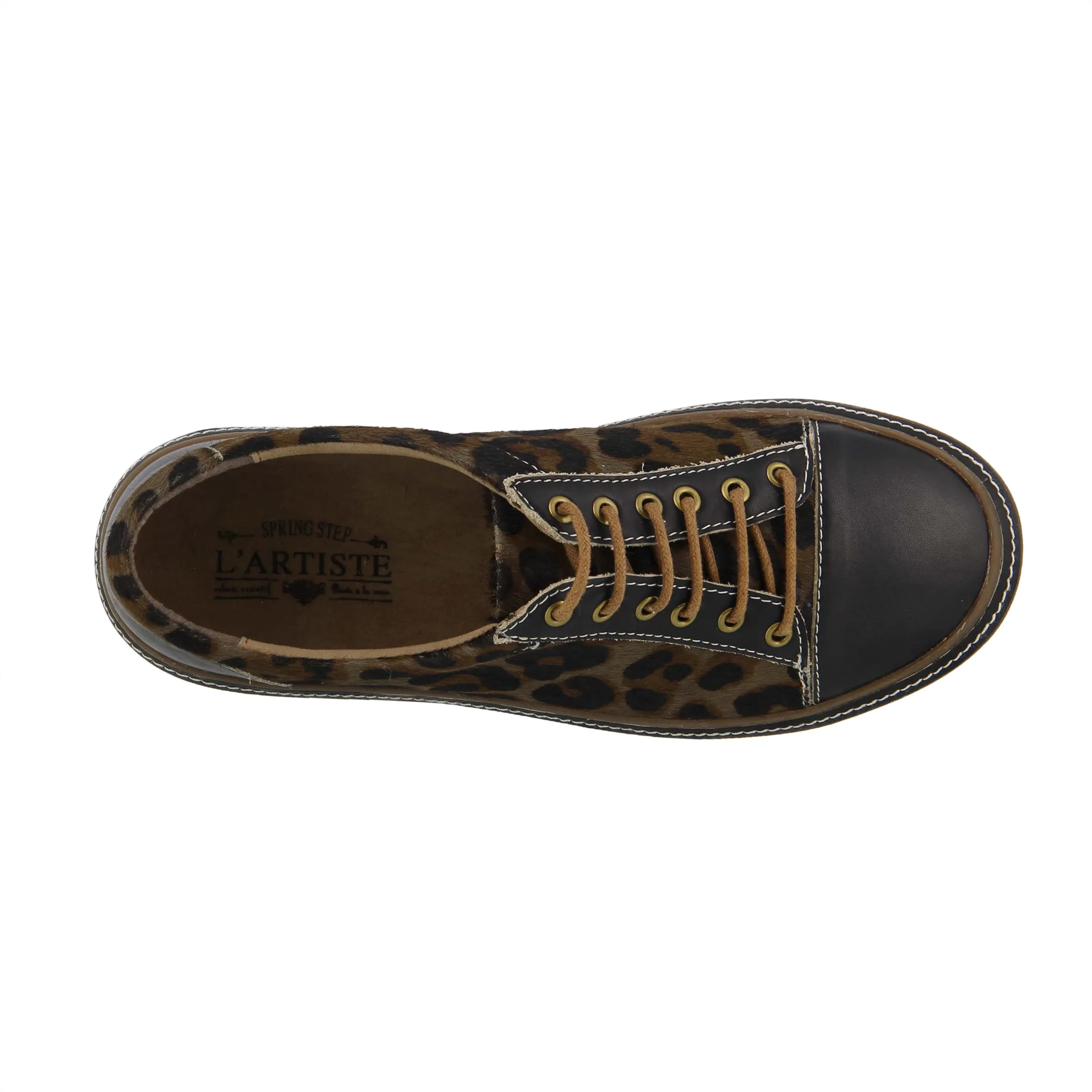 L'ARTISTE LIBBI-LEOPARD LACE-UP SHOE