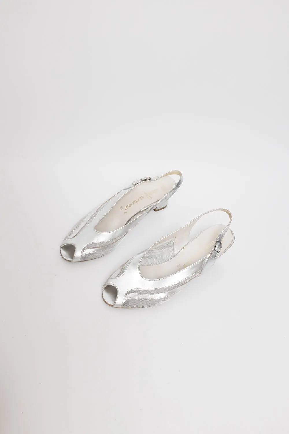 LUCID SILVER LEATHER 39 40 SANDALS