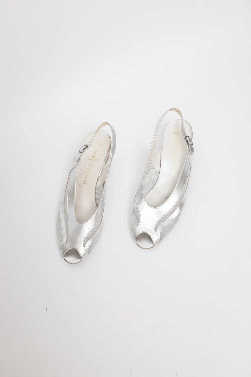 LUCID SILVER LEATHER 39 40 SANDALS