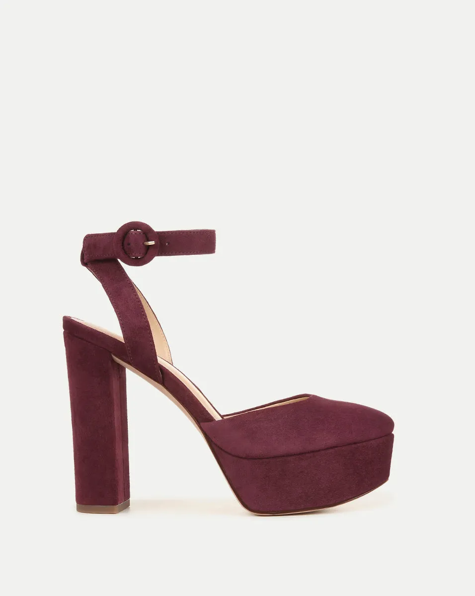 Magda Suede Platform Heel