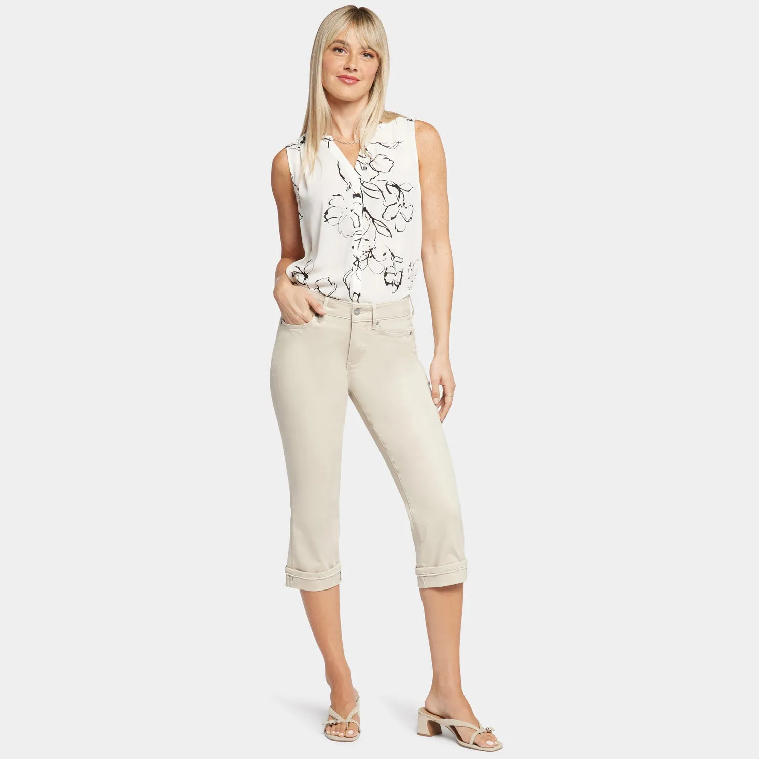 Marilyn Straight Crop Jeans - Feather