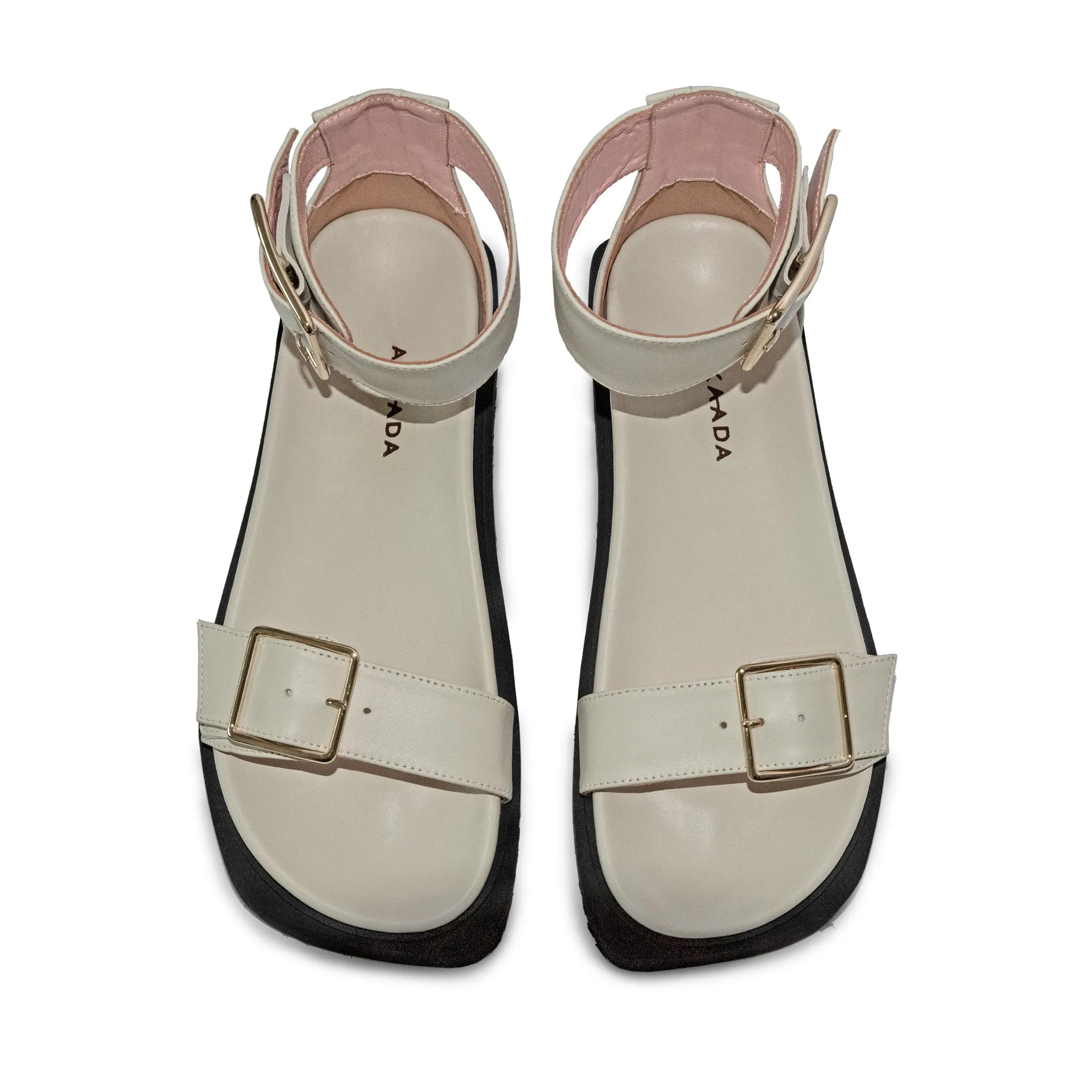 Maru Off White Leather Sandals