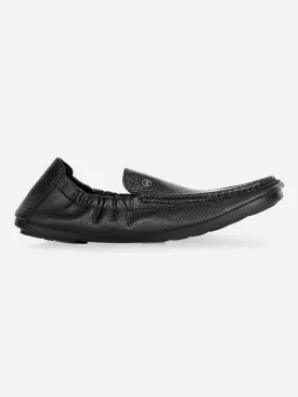 Men's Black Elastic Collered Snug Fit Slip On (ID3057)