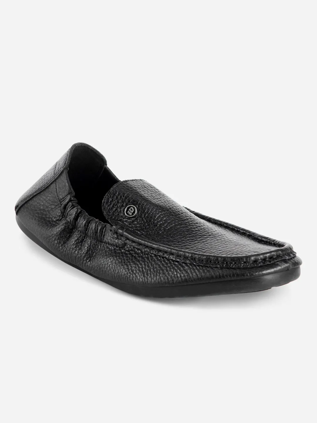 Men's Black Elastic Collered Snug Fit Slip On (ID3057)