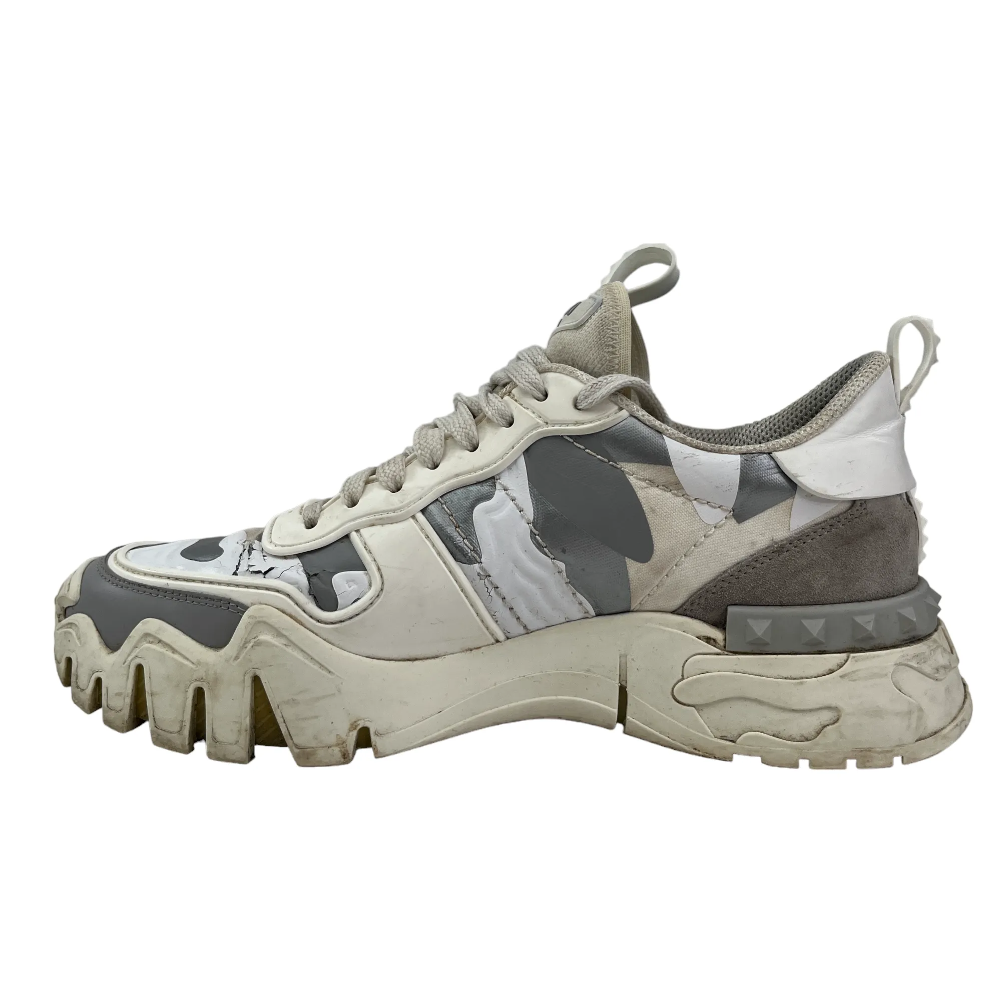 Men's Camouflage Low Trainers White Size EU 41.5 / UK 7.5