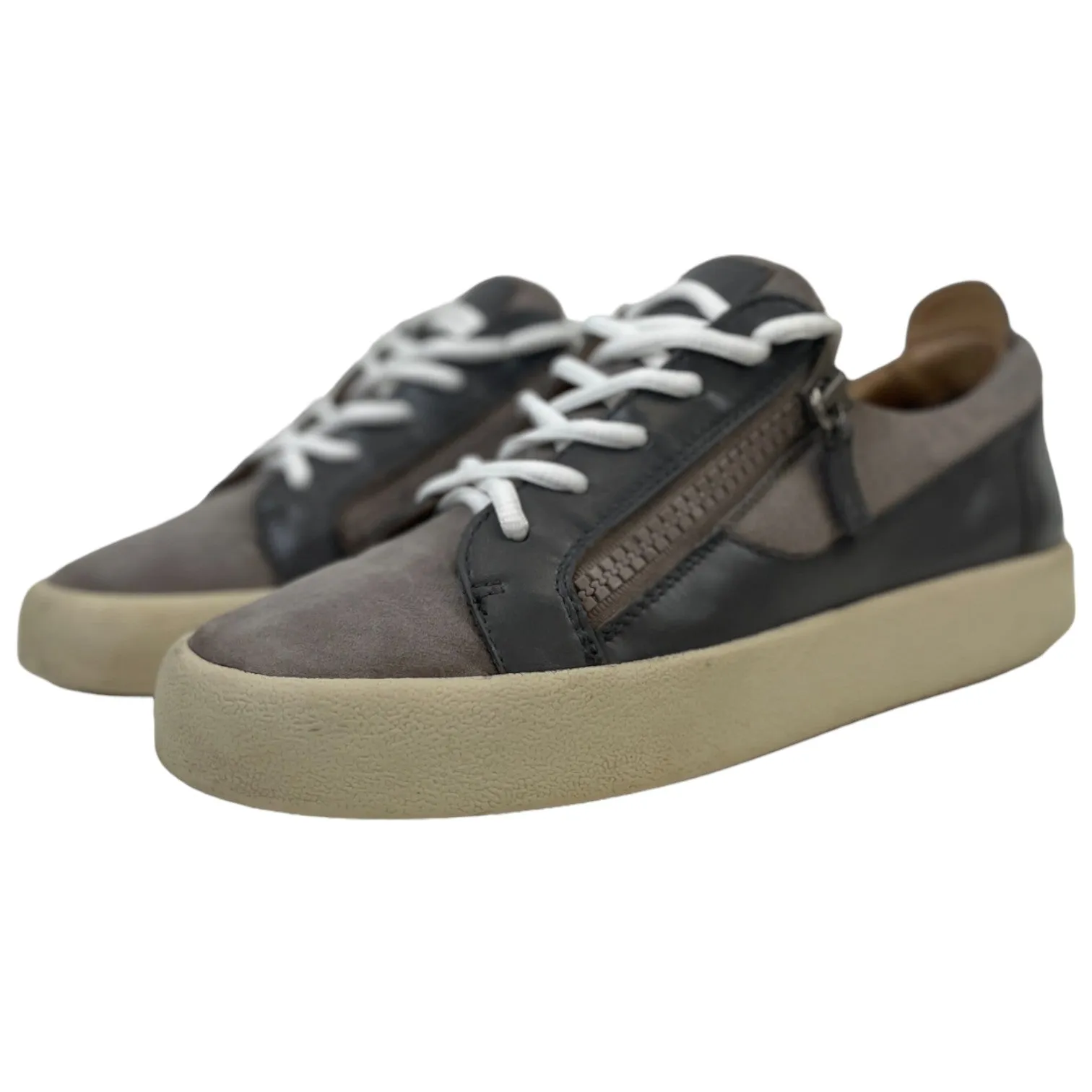 Men's Frankie Suede Low Trainers Grey Size EU 41 / UK 7