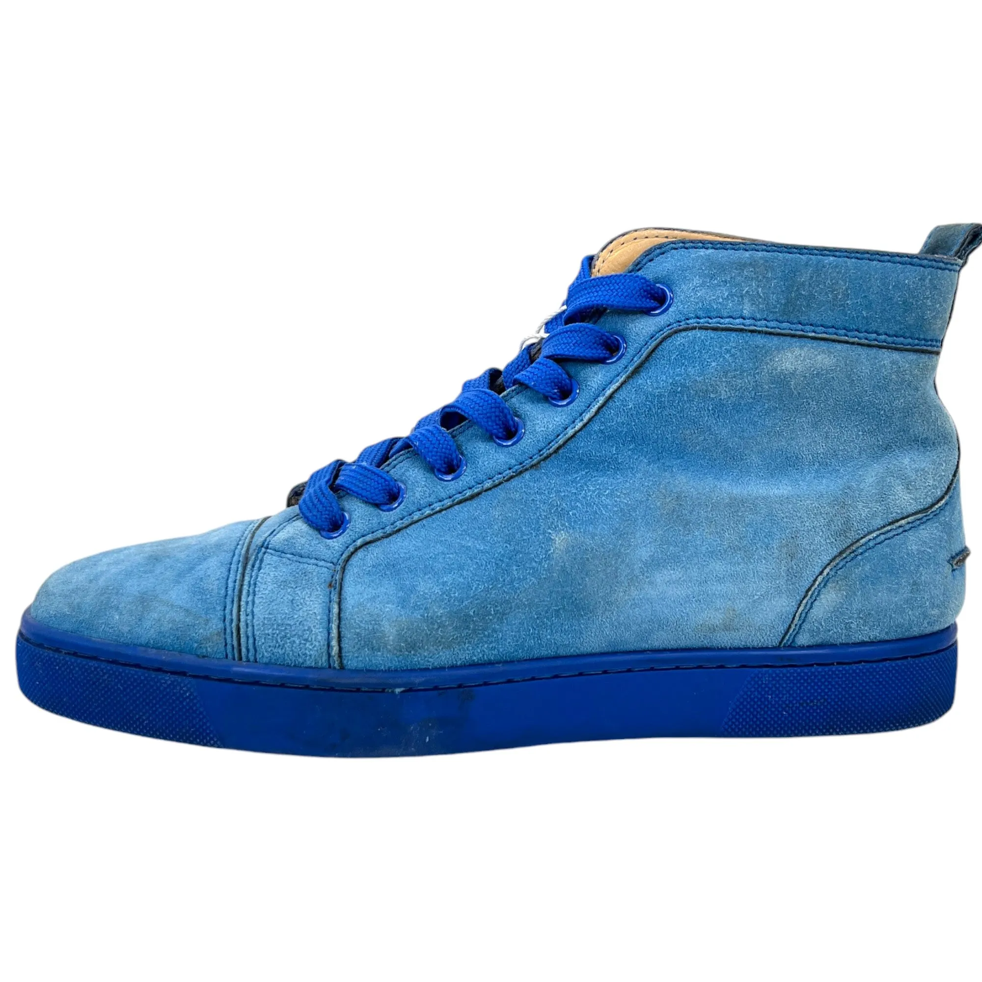 Men's Suede High Tops Low Trainers Blue Size EU 39.5 / UK 5.5